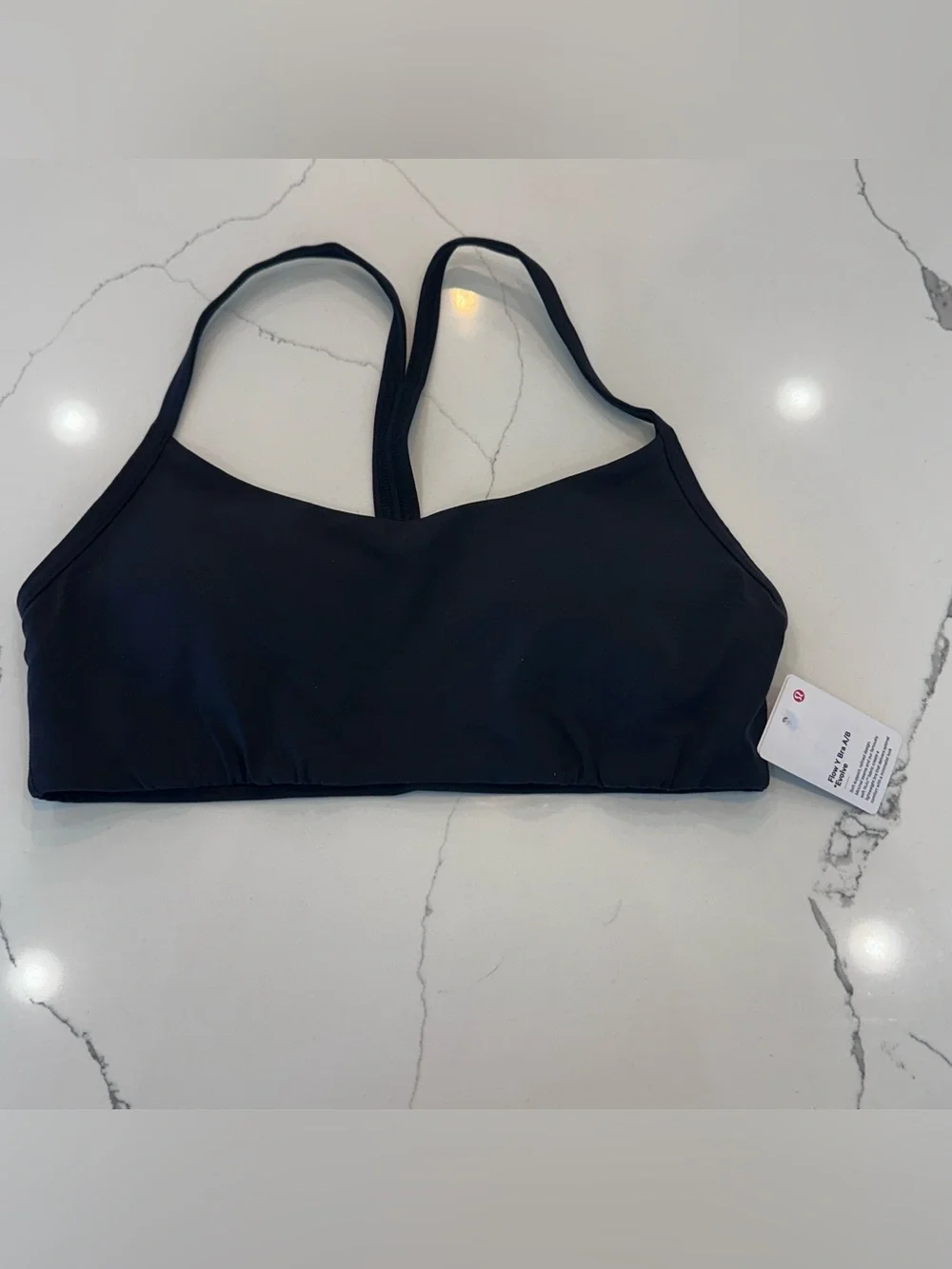 Lululemon Flow Y Bra A/B Bra *Evolve Black Sz Medium NWT